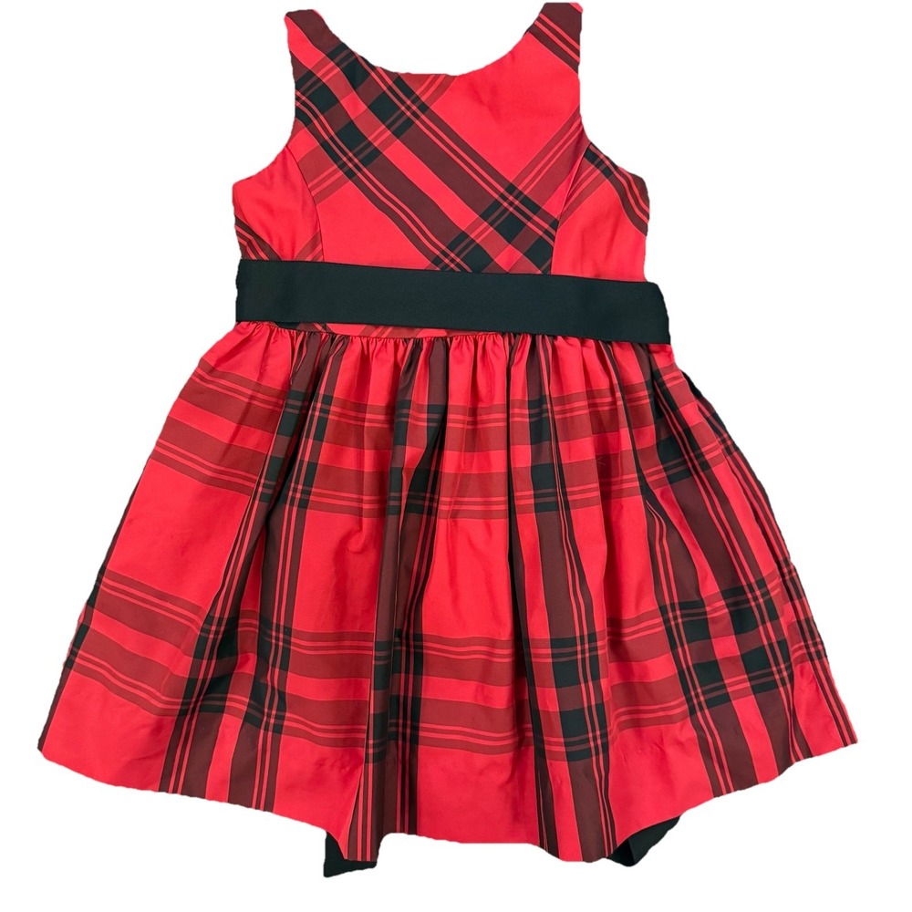Polo Ralph Lauren Girls Red-Black Plaid Holiday Christmas Party Dress Size 3T